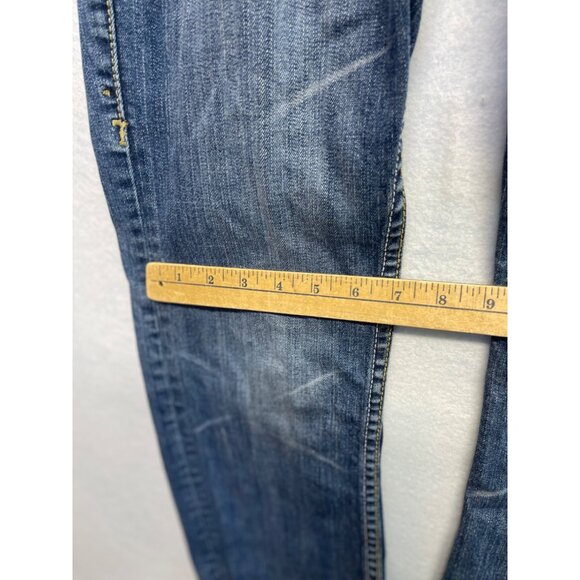 Cowgirl Tuff Womens Jeans Size 28x33 Raw Bottom Bootcut Medium Wash - Picture 9 of 14